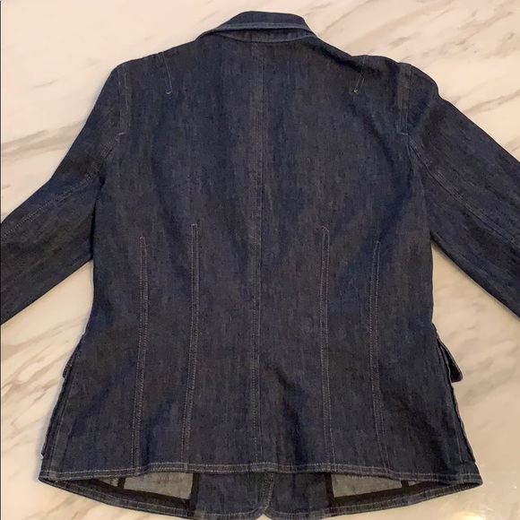 Ann Taylor Fitted Denim Blazer.  Sz 8. - Picture 4 of 4